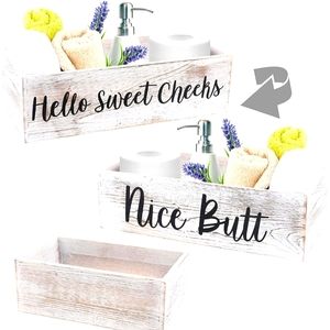 Funny Decor NICE BUTT on one side and HELLO SWEET CHEEKS